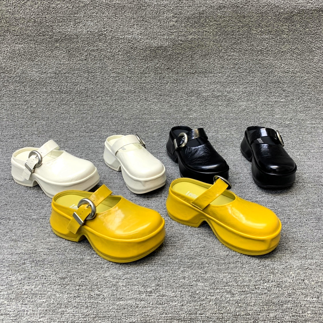 欧洲站女鞋2026春季新款欧货真皮松糕底增高时尚包头拖鞋外穿半拖