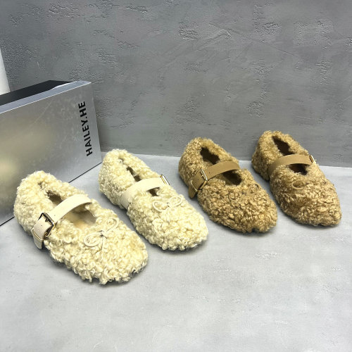 冬季羊羔毛玛丽珍女鞋软底新款潮