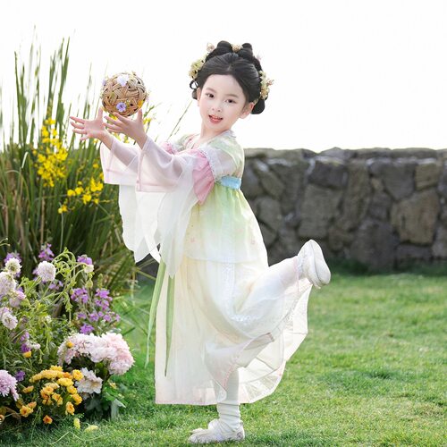 汉服女童春夏儿童中国风日常可穿仙女裙唐装古风超仙中国风公主裙