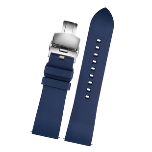 适配西铁城蓝天使空中之鹰二代JY8020/8078氟橡胶硅胶手表带22MM