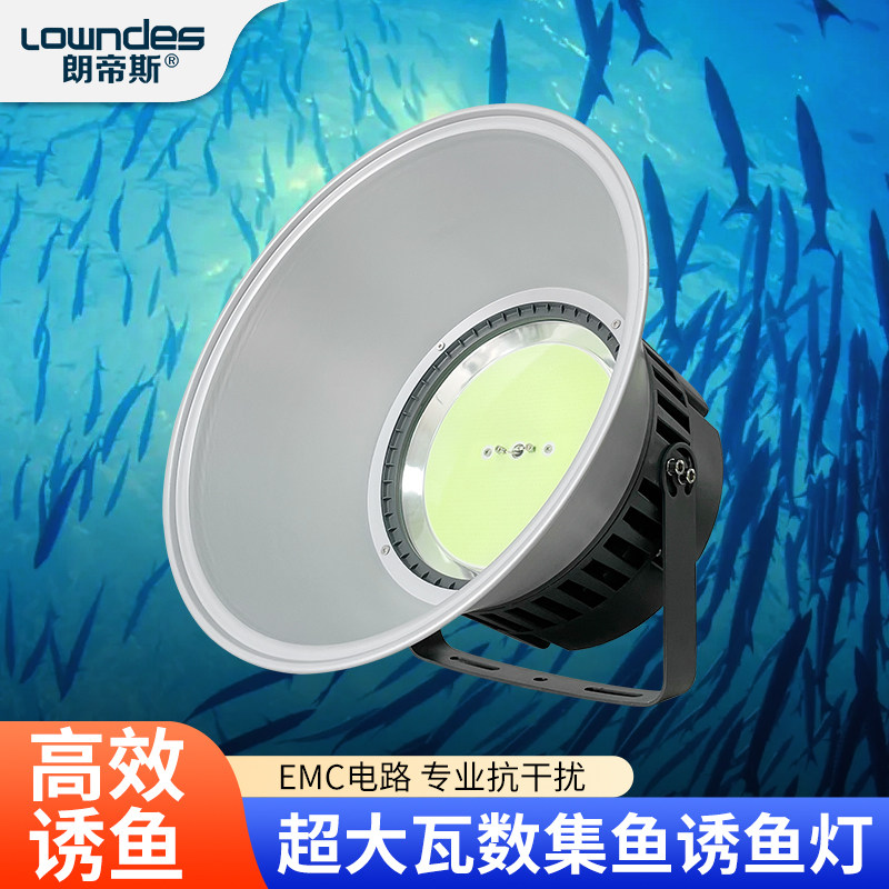 朗帝斯带罩led集鱼灯1000W诱鱼灯聚鱼灯海钓灯220V船用照明探照灯
