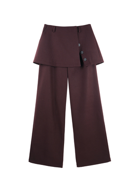 【金金宠粉】新款时尚百搭休闲风不规则高腰阔腿长裤HBZXP720047