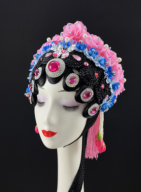 春闺梦头饰中国风京剧戏曲假发头饰民族舞蹈艺考表演头饰发饰定制