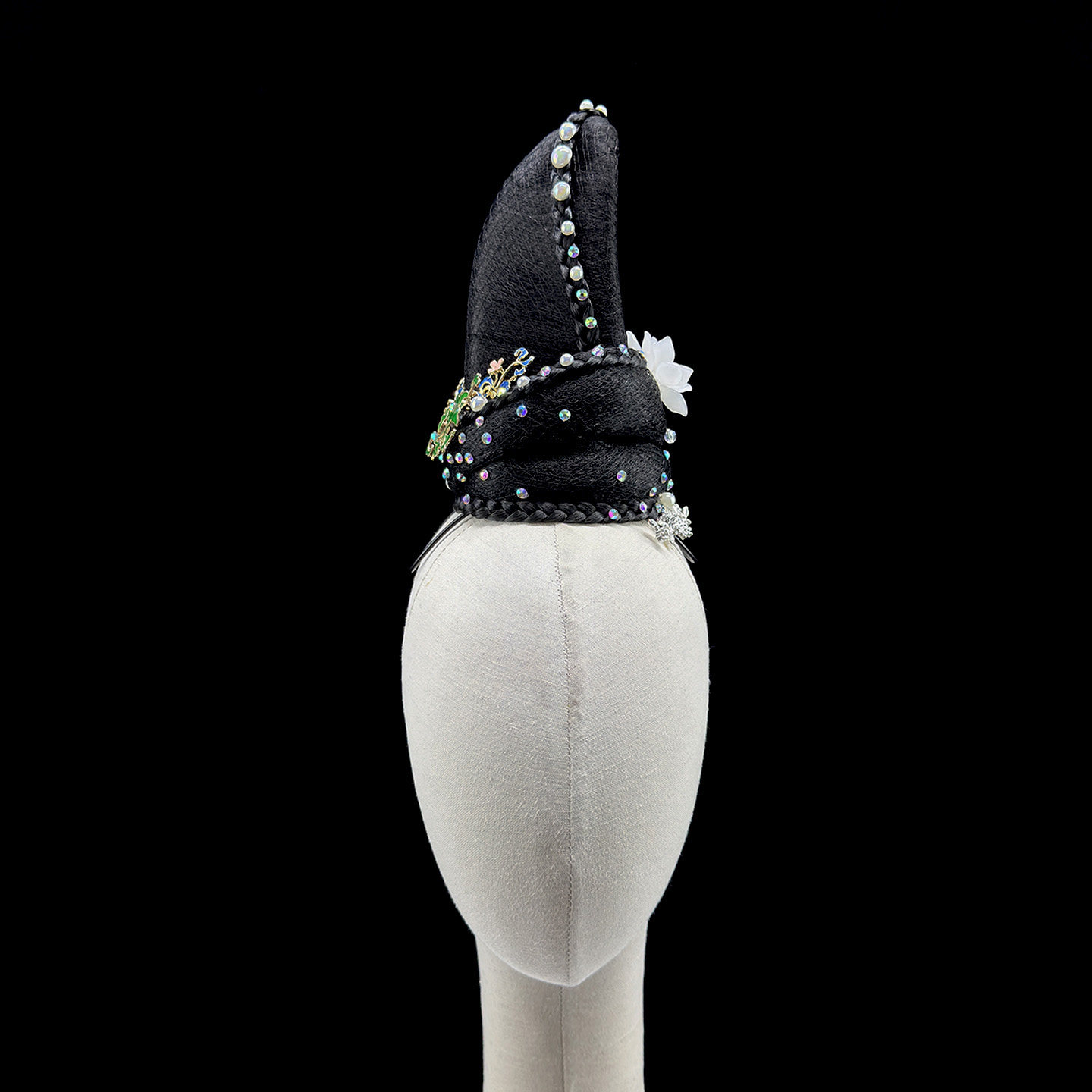 古典舞巴女词舞蹈头饰中国舞独舞剧目舞台表演假发艺考头饰品定制