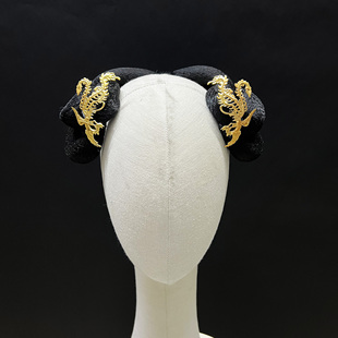 古典舞独舞剧目飞鸟髻头饰古风丫鬟宫女演出表演艺考假发发髻定制