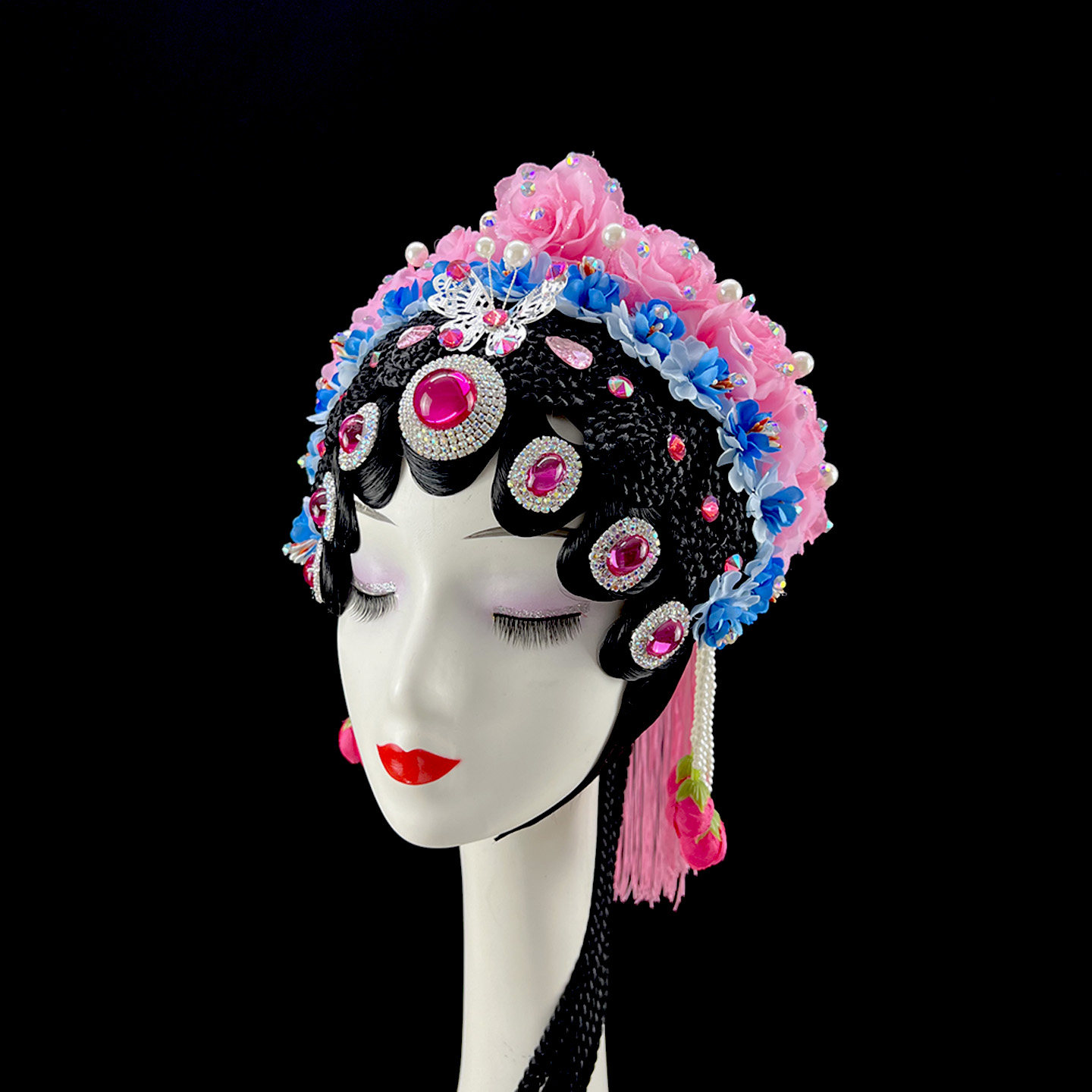 春闺梦头饰中国风京剧戏曲假发头饰民族舞蹈艺考表演头饰发饰定制