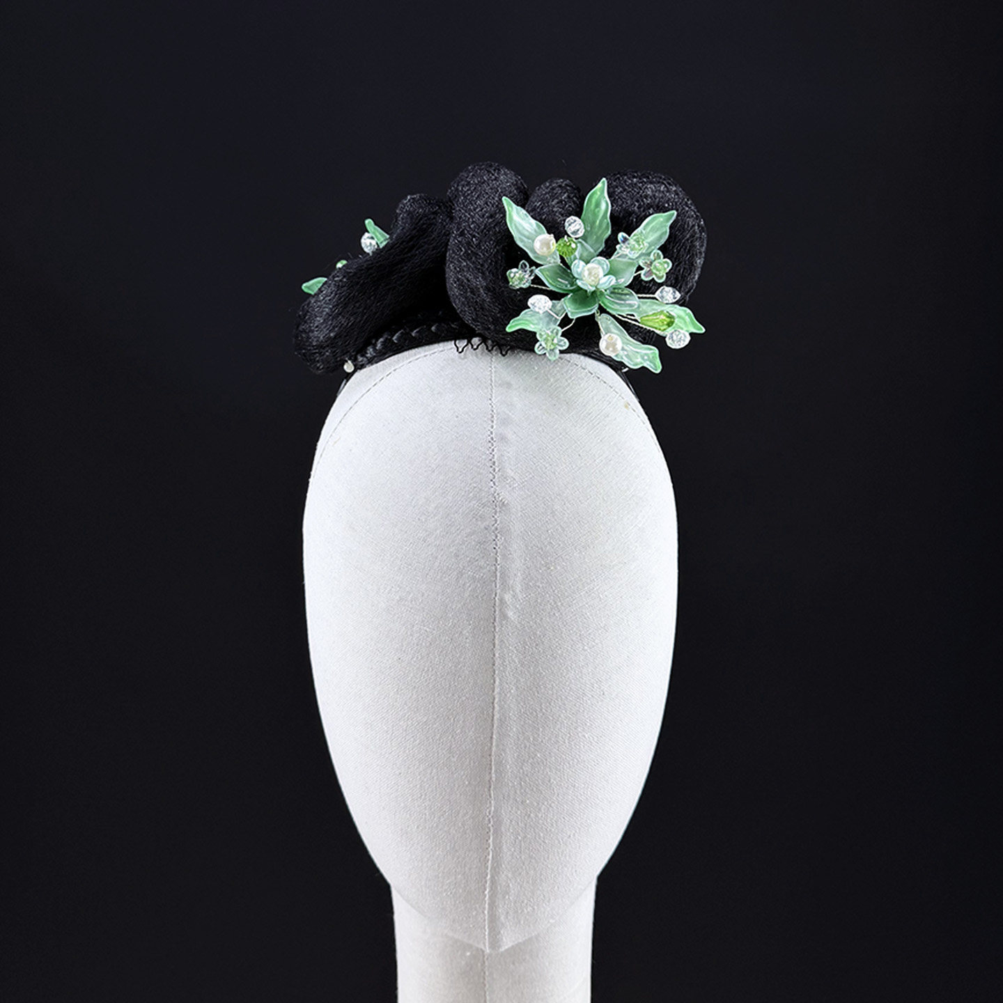 新款三山引梦头饰女子古典舞蹈剧目舞台艺考演出表演假发头饰定制