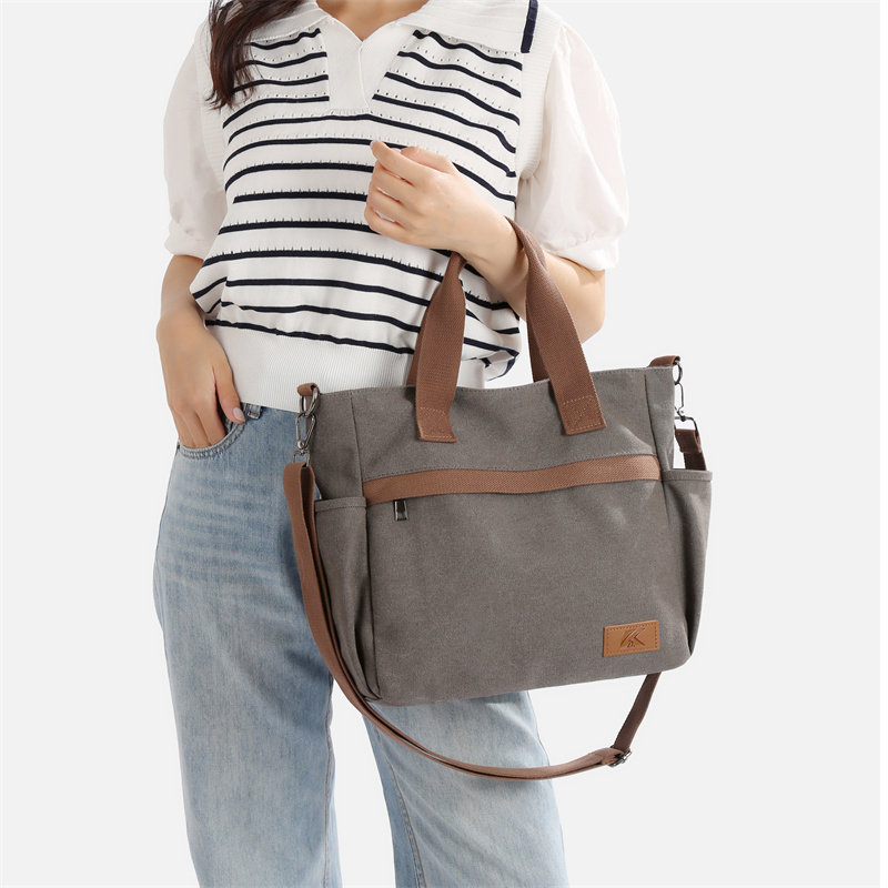 2025新款时尚帆布包女大容量单肩包休闲百搭手提包学生上课通勤包,箱包皮具/热销女包/男包,时尚帆布包,淘宝优惠券,粉丝福利购,淘宝优惠卷