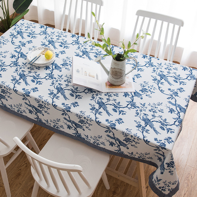 棉麻纯色桌布轻奢高级学生棉麻书桌insins风长方形ins风学生宿舍