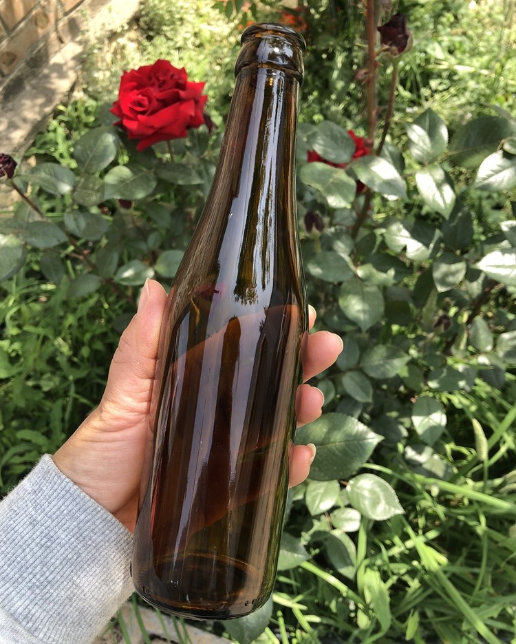 全新330ml压盖啤酒瓶 啤酒瓶空瓶 精酿啤酒瓶子 饮料瓶黄酒瓶玻璃