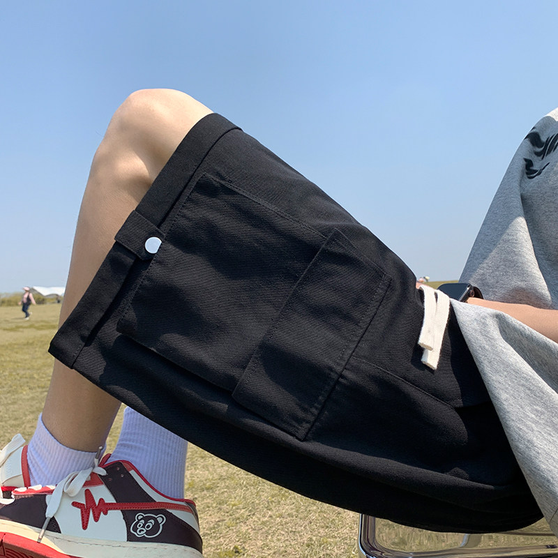 美式重磅工装短裤男夏季新款设计感运动裤vibe风高街痞帅五分裤子