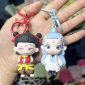 网红哪吒2魔童闹海同款 潮钥匙扣公仔可爱学生书包挂件情侣钥匙链