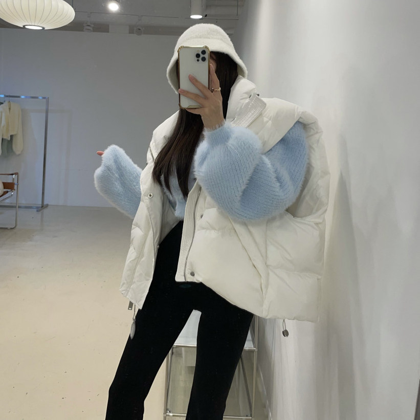 韩国面包服羽绒马甲外套