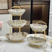 轻奢多层果盘客厅家用茶几糖果摆放零食点心盘高档水果盘前台摆件