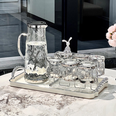 高级感扭扭玻璃杯家用喝水杯杯子客厅耐高温茶杯待客杯具套装礼盒