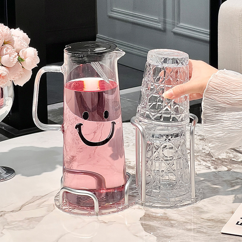 冷水壶高璃耐高温用喝水杯大容量凉水杯高颜值装水容器泡果茶壶,餐饮具,冷水壶,淘宝优惠券,粉丝福利购,淘宝优惠卷