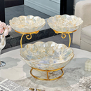 轻奢高档多层果盘客厅家用茶几糖果摆放零食点心盘水果盘前台摆件