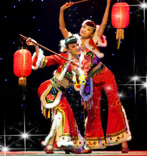 定制 开场舞张灯结彩开门红舞蹈服大红灯笼高高挂儿童成人表演演