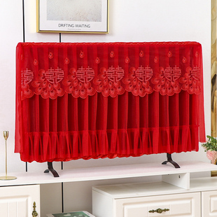 55寸通用 饰电视罩开机不取台式 电视机罩防尘罩挂式 电视机盖布装