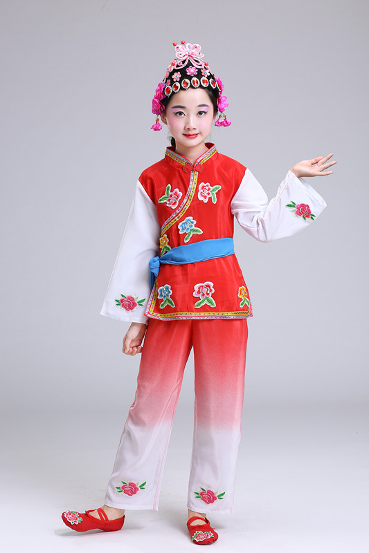 俏花旦演出服儿童小花旦戏曲服桃李新苗京剧头饰少儿梨园梦舞蹈服