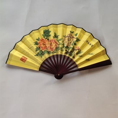戏曲折扇富贵牡丹儿童折叠扇双面儿童演出服