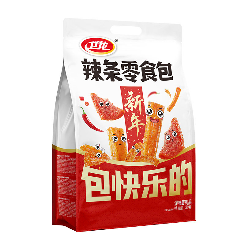 卫龙辣条新年零食包580g年货新品快乐新年就吃卫龙辣条沃尔玛正品