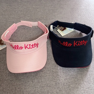 Hello kitty网球帽子凯蒂猫女童夏休闲运动空顶帽遮阳防晒帽