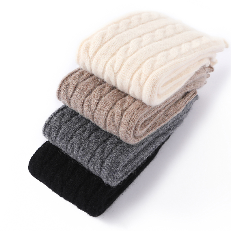 羊绒袜子女秋冬新款加厚保暖过膝袜长筒袜高筒袜子羊毛袜堆堆长袜