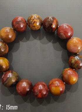 文丽之喜果男女款宣化战国红手串