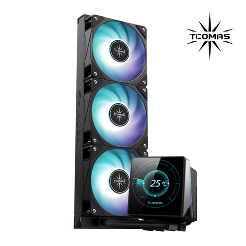 TCOMAS钛钽LG600 360白色一体式CPU水冷散热器 3.95英寸IPS屏幕