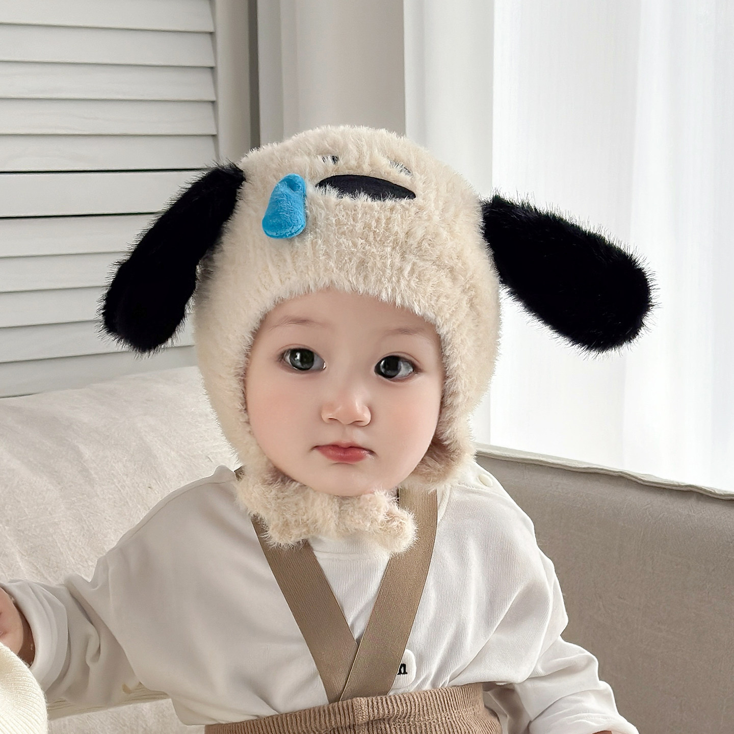 宝宝帽子秋冬季可爱保暖婴儿毛绒护耳帽冬天卡通小狗男女童套头帽,童装/婴儿装/亲子装,帽子,淘宝优惠券,粉丝福利购,淘宝优惠卷