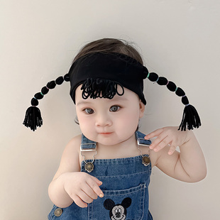 婴儿搞怪发带可爱超萌宝宝假发辫子洋气婴幼儿造型发饰男女童发箍