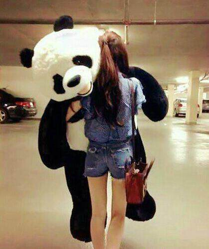 特大号国宝熊猫可爱黑白毛绒玩具抱抱熊公仔女生情人节生日礼物