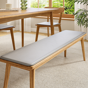 夏季冰丝实木长凳坐垫餐椅垫子防滑餐桌椅子垫凉感茶座长条凳子垫