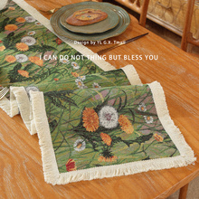 桌旗轻奢高端美式复古高级感茶几电视柜斗柜防尘长条盖布桌布布艺