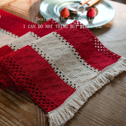 红色范围感桌旗长条桌布餐桌布置茶几布艺装饰盖巾五斗柜鞋柜盖布