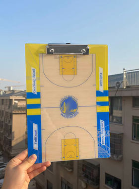 篮球文具板夹球场战术板勇士火箭快船库里莫兰特组合场景立牌人偶