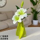 北欧百合陶瓷花瓶插花轻奢高级感仿真花玄关客厅电视柜装 饰品摆件
