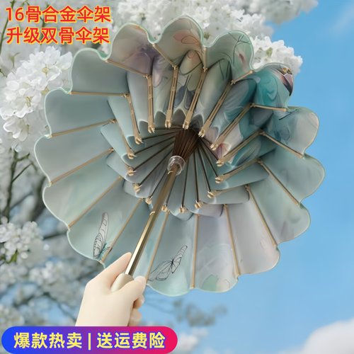32骨手动抗风暴雨伞加大加厚加固折叠超大号雨伞男士晴雨两用伞女