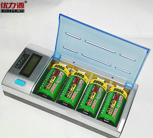 优力源1号电池充电器套装配4节一号大号充电电池燃气灶906+D6000