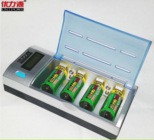优力源2号电池充电器套装配4节二号2号充电电池燃气灶906+C5500