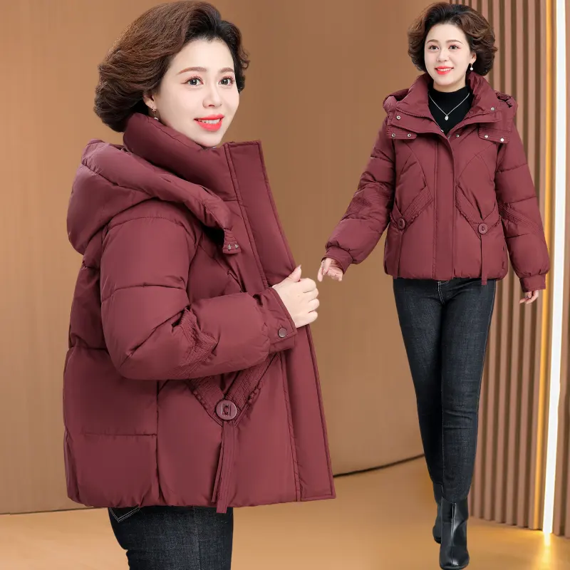 冬季中年妈妈短款加厚保暖棉衣