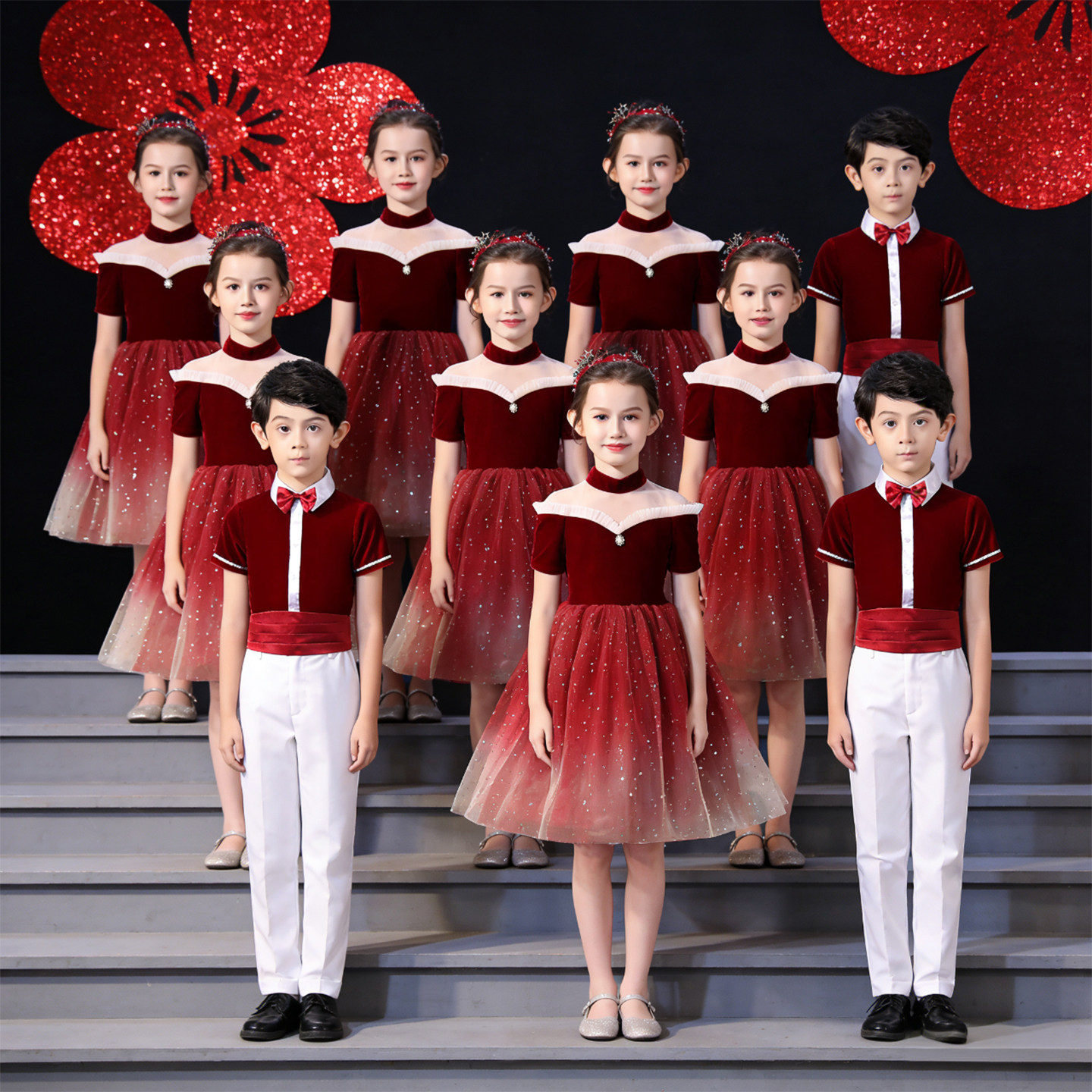 国庆儿童中小学生合唱服