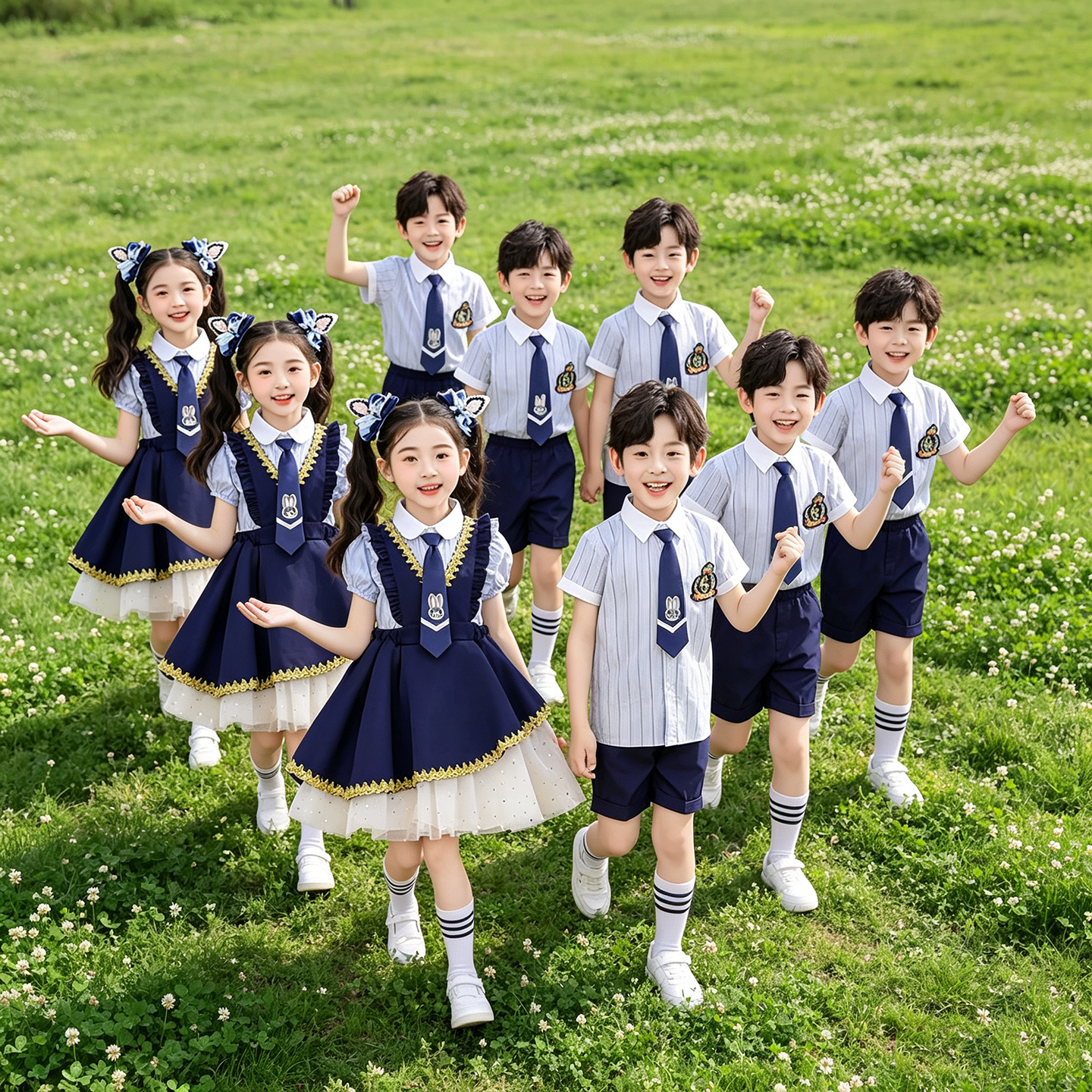 六一儿童合唱演出服幼儿舞蹈服小学生学院风班服诗歌朗诵表演服