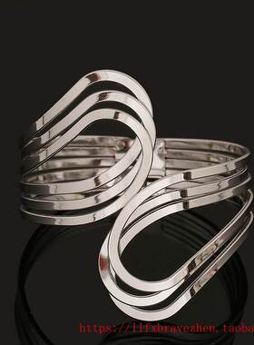 欧美金属开口女手镯朋克夜店女手环 jewelry women bracelet