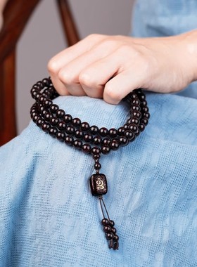 小叶紫檀满金星老料108颗手串