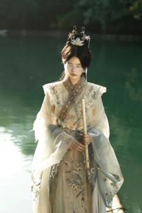 袖套装原创汉服霁月摇光超仙魏晋绣花刺绣大袖重工秋冬新款侠女