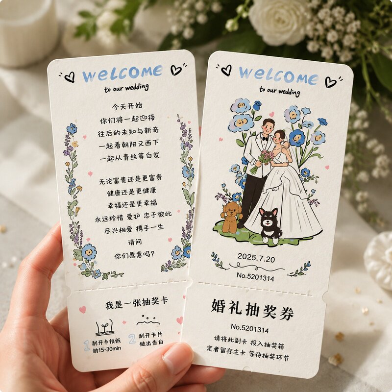 婚礼种子纸定制~免费设计图片