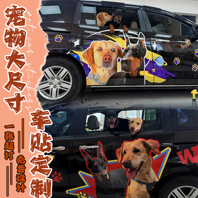 宠物车贴定制~不伤车漆~免费设计