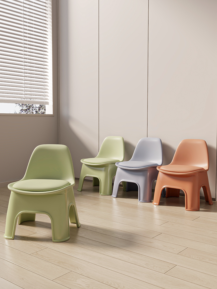 宝宝凳子加厚塑料靠背椅子家用客厅防滑儿童凳子幼儿园小板凳矮凳